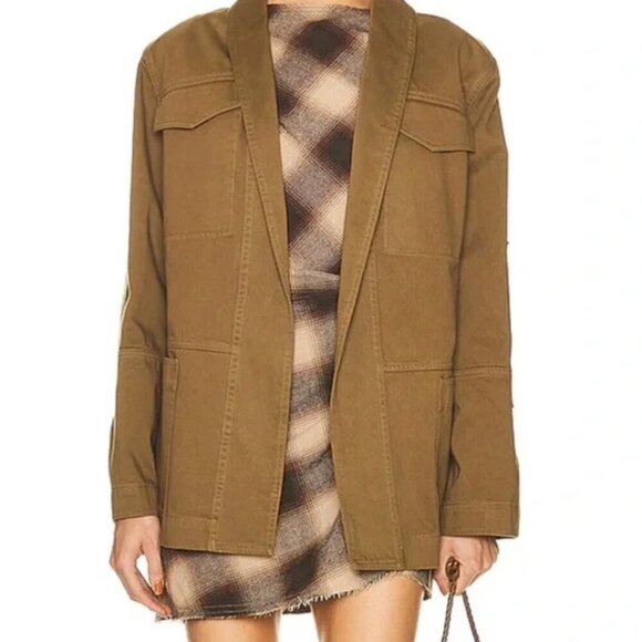 Isabel Marant Satki Jacket Army Green Size Medium 38 - Picture 1 of 15